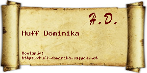 Huff Dominika névjegykártya
